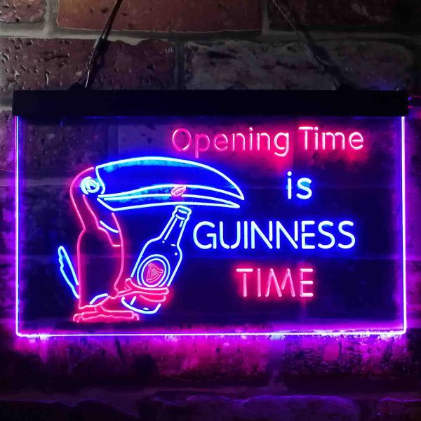 Guinness Toucan Bottle Neon-Like LED Sign